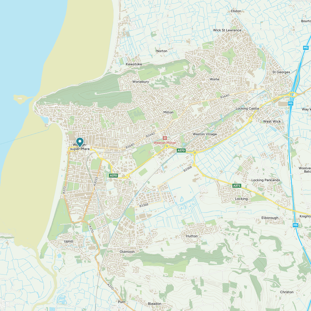 Map of Weston-super-Mare